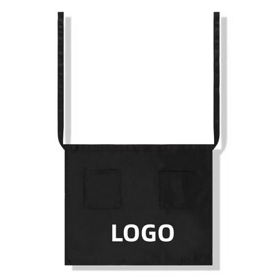 Poly-Cotton Half Apron with Three Pockets – Short Chef and Server Style