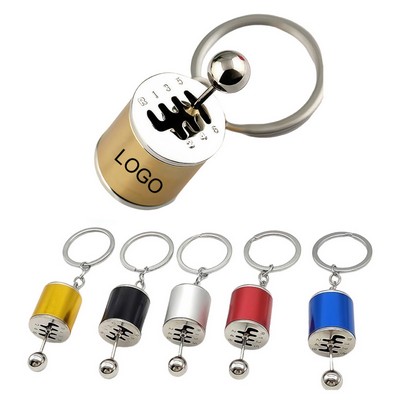 Gear Shift Lever Style Metal Keychain