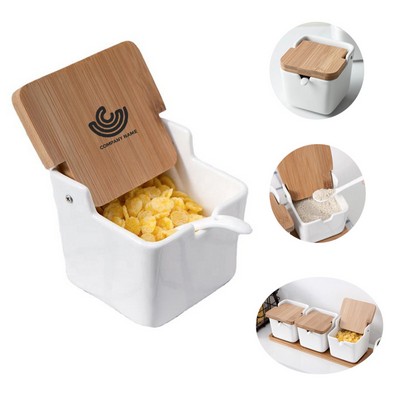 Style Salt Box With Spoon