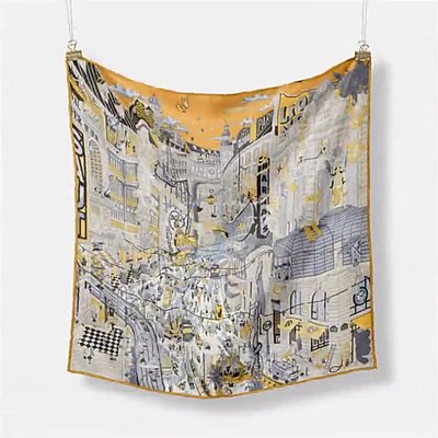 European & American Style Small Silk Scarf for Women