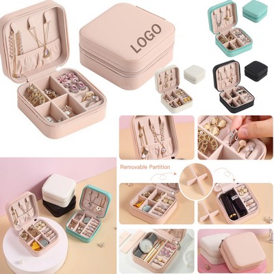 PU Leather Travel Portable Jewelry Box