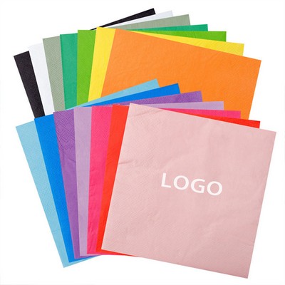 2 Layer Colorware Beverage Napkin 9.8" x 9.8"