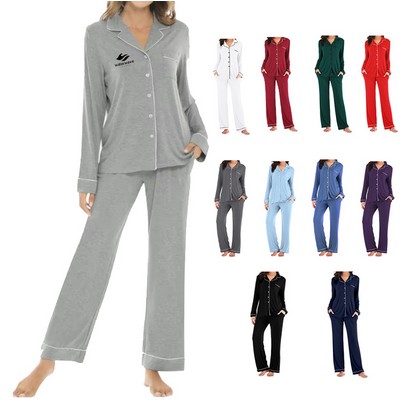 Women Modal Pajamas Two-Piece Soft PJs Sets