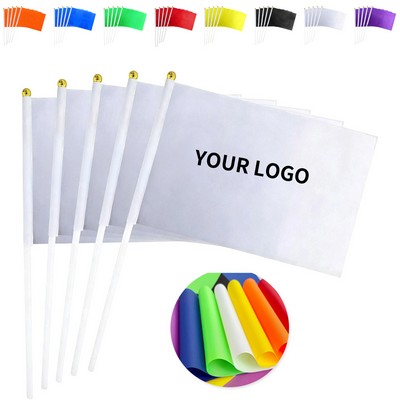 Polyester Celebration Flag With Plastic Pole