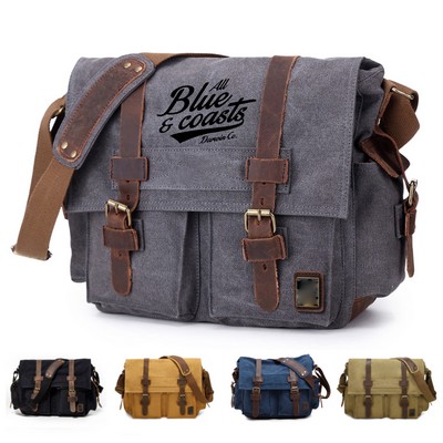 Canvas Crossbody Messenger Bag