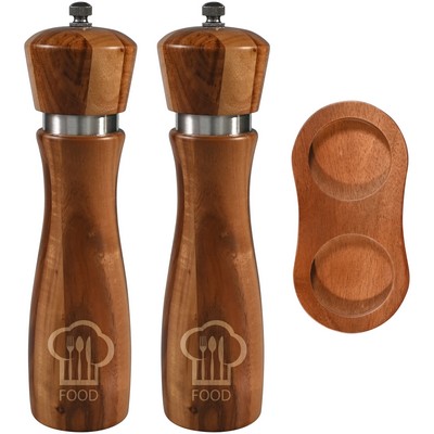 Wooden Salt And Pepper Mills With Ceramic Grinding Core