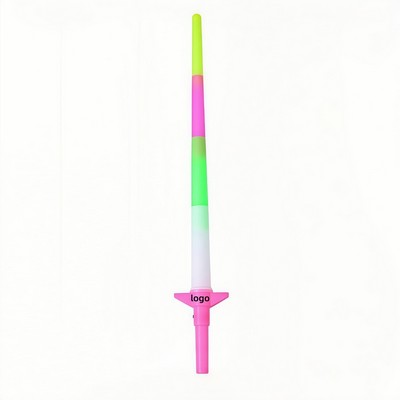 Extendable LED Light Up Sword Toy for Kids Party and Outdoor Play