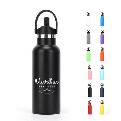 17oz Vacuum Insulated Steel Water Bottle with Straw