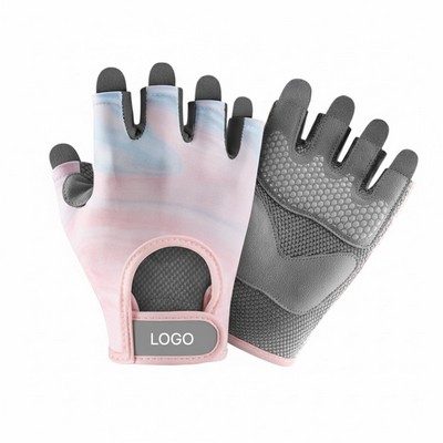 Half Finger Fitness Gloves Anti Slip Shock Absorbing Breathable Workout Gloves
