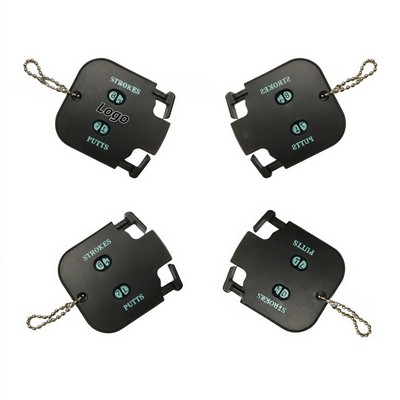 Compact Square Golf Scorekeeper for Two Players with Portable Design