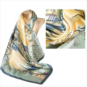 100% Mulberry Silk Scarf(Ocean)