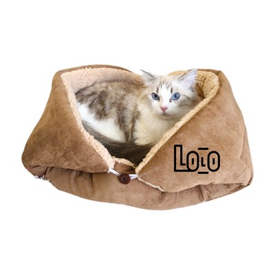 Foldable Warm Fleece Pet Bed