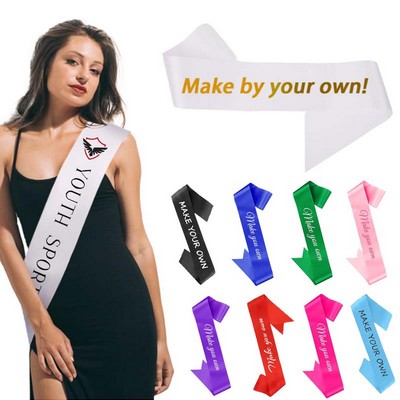 Custom Satin Sashes