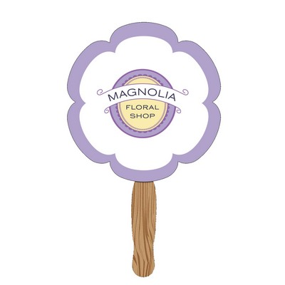 Hand Held Paper Fan - Flower 2