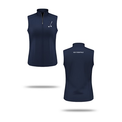 Unisex & Women's Sublimation Full-Zip Vest w/ Pockets - 280G Spandex Interlock