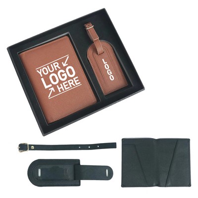 Corporate Leather Travel Gift Set