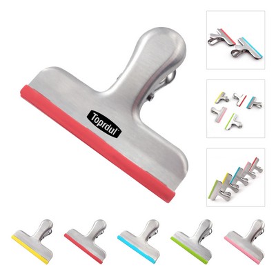 Stainless Steel Chip Bag Clips Covered With Silicone