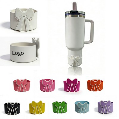 30-40 Oz Bow Knot Silicone Tumbler Boot & Noise Reducer