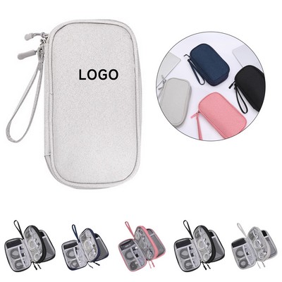 Portable Cable Storage Bag for USB Cables and Headphone Wires