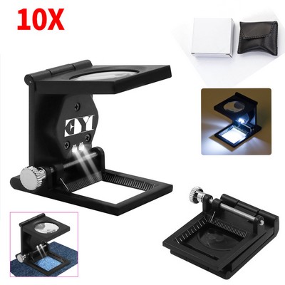 Pocket Portable Folding Magnifier with LED Light
