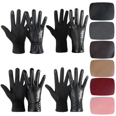 Women PU Touchscreen Gloves