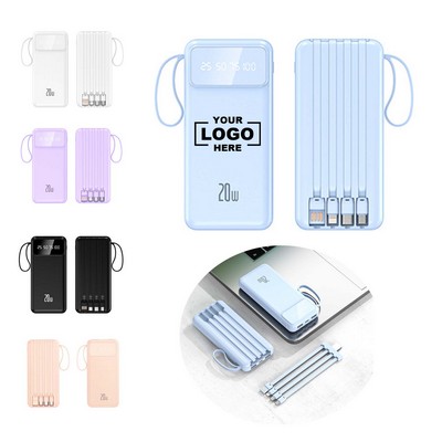 Industrial Style Power Bank 10000mAh Compact Portable Charger