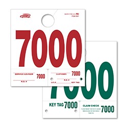 7000-7999 Heavy Stock Side Padded Dispatch Number Tag