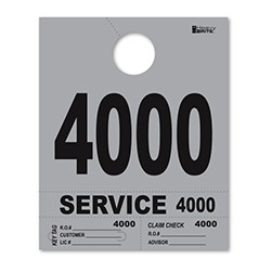 4000-4999 Heavy Brite™ Gray Premium Service Dispatch Number Tag