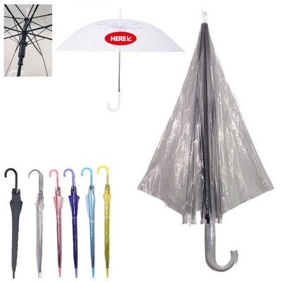 Transparent Manual Straight Umbrella