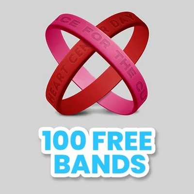 Debossed Silicone Wristband Bracelet - 3/4"