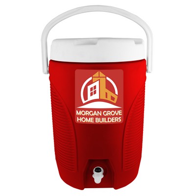 3-Gallon NYC® Atlas Beverage Cooler - Red