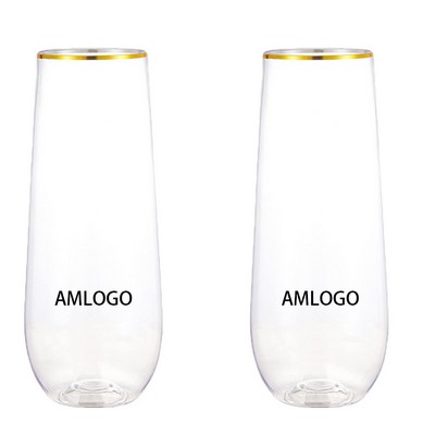 Crystal-Clear Plastic Champagne Flutes