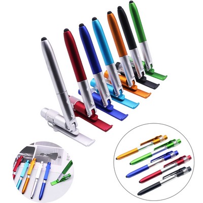 Touch Screen Ballpoint Pen w/ LED Light Phone Holder
