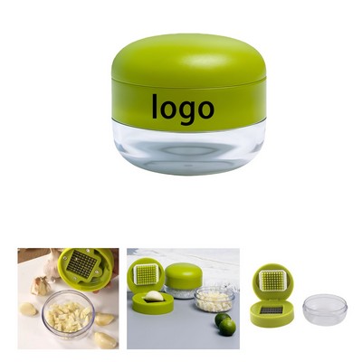 Stainless Steel Garlic Press with Collection Bowl (Easy Clean, Compact Design)