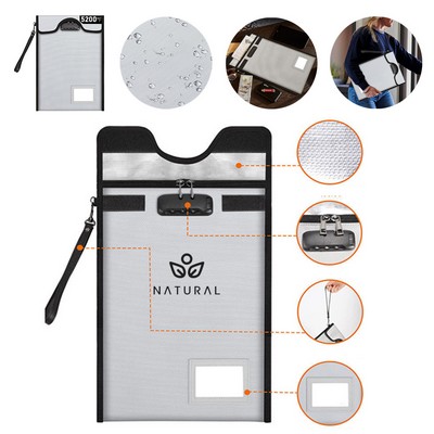 Fireproof Document Bag With Lock
