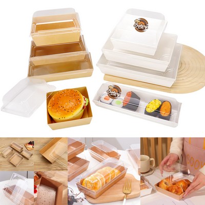 Multi-Size Food Takeaway Packaging Box with Transparent Lid