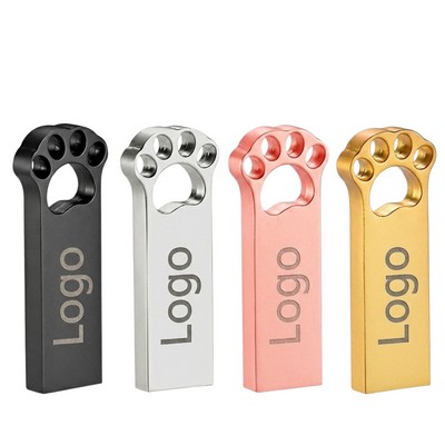 4GB Metal Paw Print USB Flash Drive