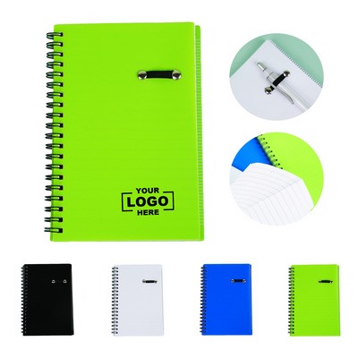 Pocket Spiral Notebook with Pen Holder