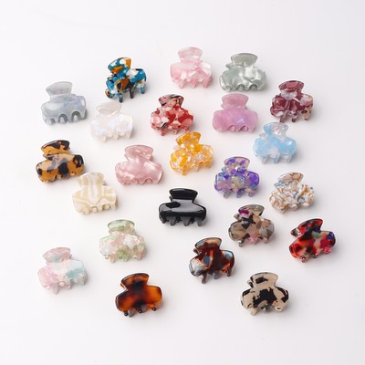 Mini 3cm Hair Claw Clips Small Aesthetic Hair Catch for Half-Updos Lightweight Butterfly