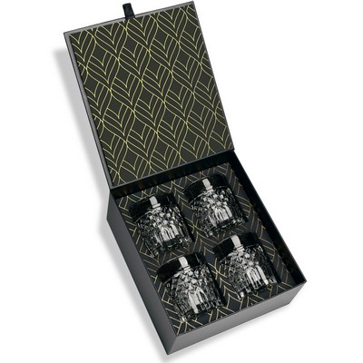 Set of 4 Prestige Whiskey Glasses Gift Set - Ideal for Cocktails & Business Gifts