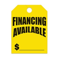 Jumbo Style FINANCING AVAILABLE Mirror Hang Tag