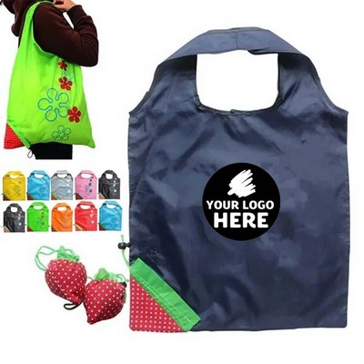 Foldable Strawberry Shopper Tote Bag