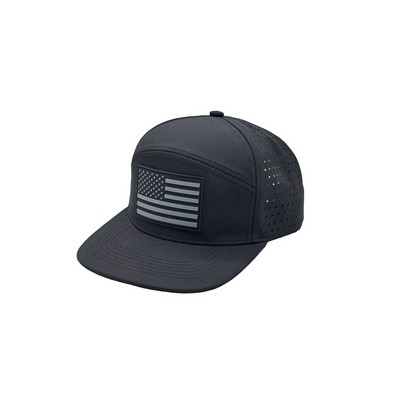 Custom 5-Panel Performance Flat Bill Cap with Rubber Patch