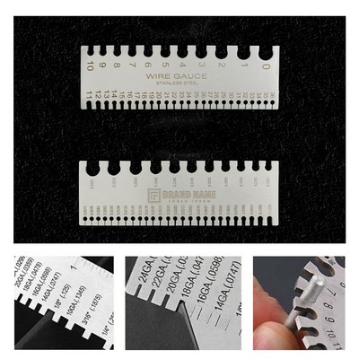 Stainless Steel Precision Wire Gauge Ruler
