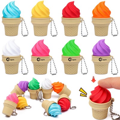 Ice Cream Clicker Keychain Fidget Toy