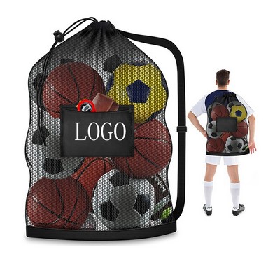 Basketball Sports Bag Heavy Duty Mesh Ball Bag