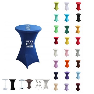 24" x 43" Spandex Cocktail Table Cover-180GSM Stretch Fabric