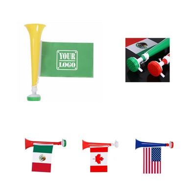 Vuvuzela Horn Cheering Flag