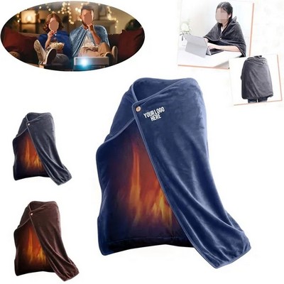 Portable Electric Flannel Blanket Plush