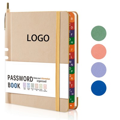 B6 Password Lock Notebook with Pen Holder